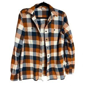 Duluth Trading Co. Free Swingin' Flannel Orange Women's Small